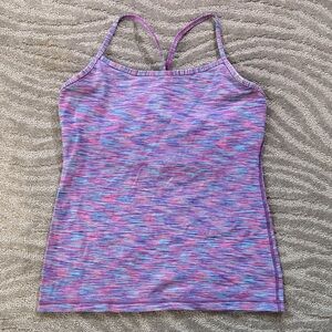 Lululemon Multicolor Sports Workout Top with build in Bra